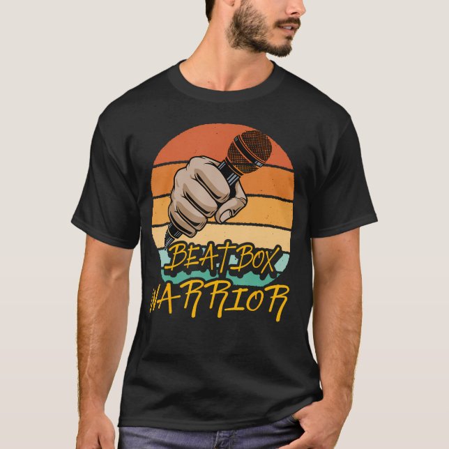 Camiseta Música de Beatbox Old School Rap Micrófono Beatbox (Anverso)