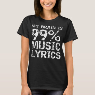 Camiseta Música de Broadway diciendo graciosa mi cerebro es