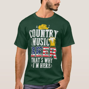 Camiseta Música de campo divertida y cerveza por eso estoy 