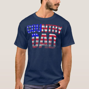 Camiseta Música de campo masculino papá vincula bandera est