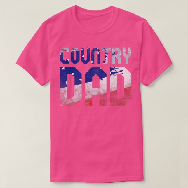 Camiseta Música de campo masculino papá vincula bandera est (Diseño del anverso)