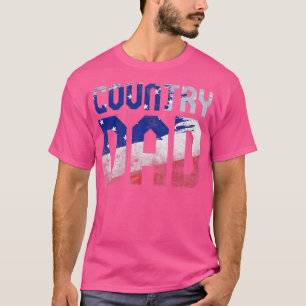 Camiseta Música de campo masculino papá vincula bandera est