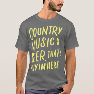 Camiseta Música de campo y cerveza por eso estoy aquí, curi
