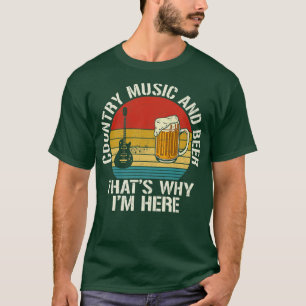 Camiseta Música de campo y cerveza por eso estoy aquí guita