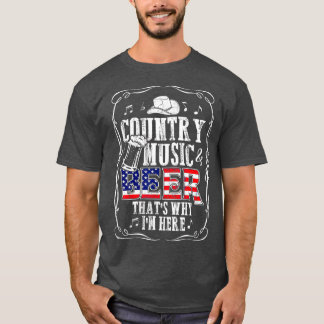 Camiseta Música de campo y cerveza por eso estoy aquí para 