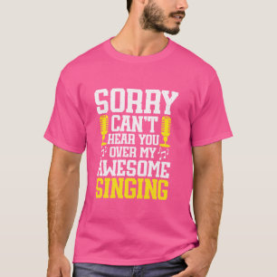 Camiseta Música de cantante para micrófono notas música mús