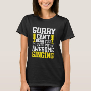 Camiseta Música de cantante para micrófono notas música mús