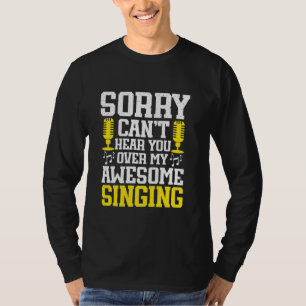 Camiseta Música de cantante para micrófono notas música mús