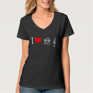 Camiseta Música de casa - Me encanta Rave EDM Techno Fiesta