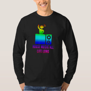 Camiseta Música De Casa Toda La Vida Largo Edm Dj Rainbow P