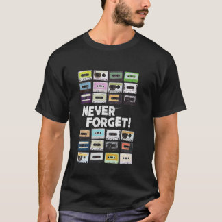 Camiseta Música de Cassette Tapes Mixtapes 1980