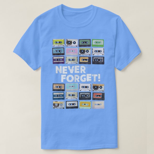 Camiseta Música de Cassette Tapes Mixtapes 1980 (Diseño del anverso)