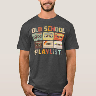 Camiseta Música de Cassetteape 80s Retro Old School Playlis