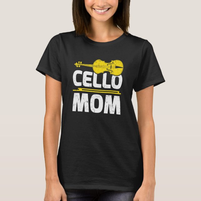 Camiseta Música de Cello Mamá Cello (Anverso)