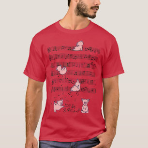 Camiseta Música de cerdo divertida yoga Jugando con Music N