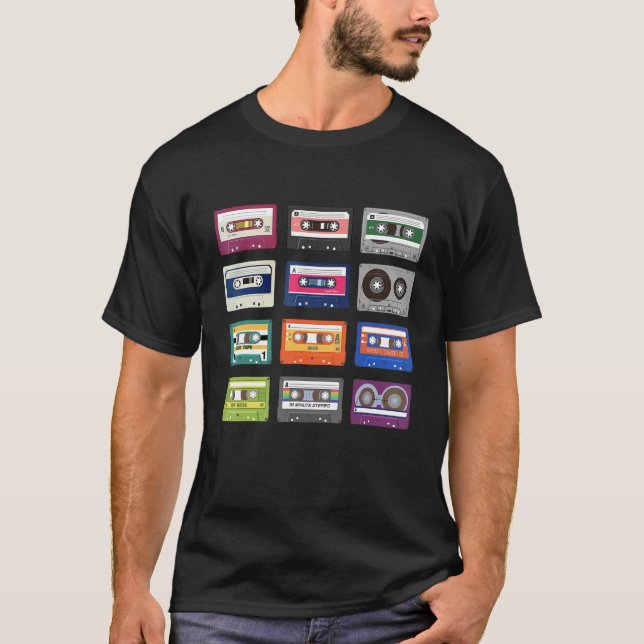 Camiseta Música de cintas de cassette antiguas de los años  (Anverso)