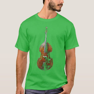 Camiseta Música de Contrabajo Instrumento de Arte Contrabaj
