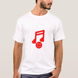Camiseta Música de corazón sonriente