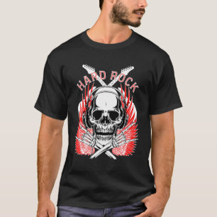 Camiseta Música de cráneo de Hard Rock – Rock & Roll con fi