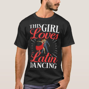 Camiseta Música de danza latina zapatillas lecciones de pri