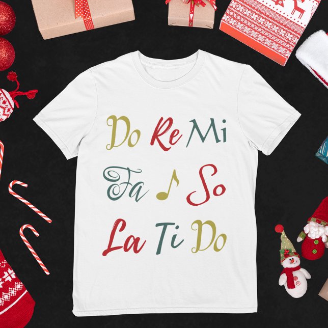 Camiseta Música de Do Re mi cute Sound of Music Navidades (Our whimsical original art "Do Re Mi" design can get anyone in the Christmas spirit!)