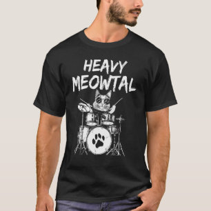 Camiseta Música de gato metal meowtal pesado mascota