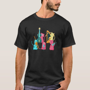 Camiseta Música de gatos músico instrumentista divertido an