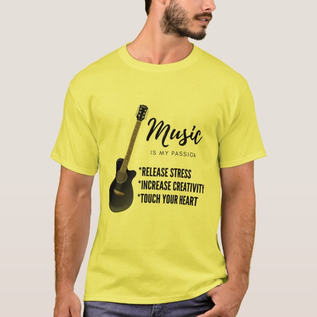 Camiseta música de guitarra (Anverso)