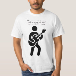 Camiseta Música de guitarra cita arte de Silhouette