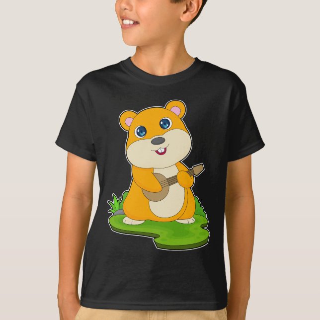 Camiseta Música de guitarra de hámster (Anverso)