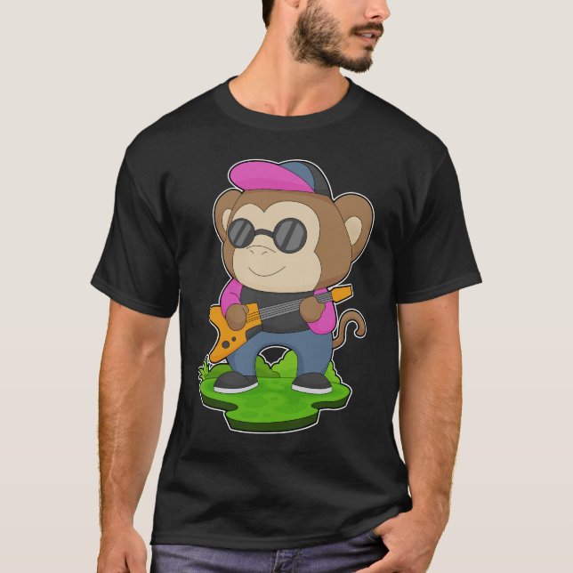 Camiseta Música de Guitarra de Música de Mono (Anverso)