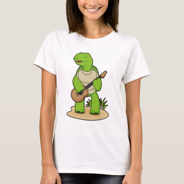 Camiseta Música de guitarra de música de música de la tortu (Anverso)