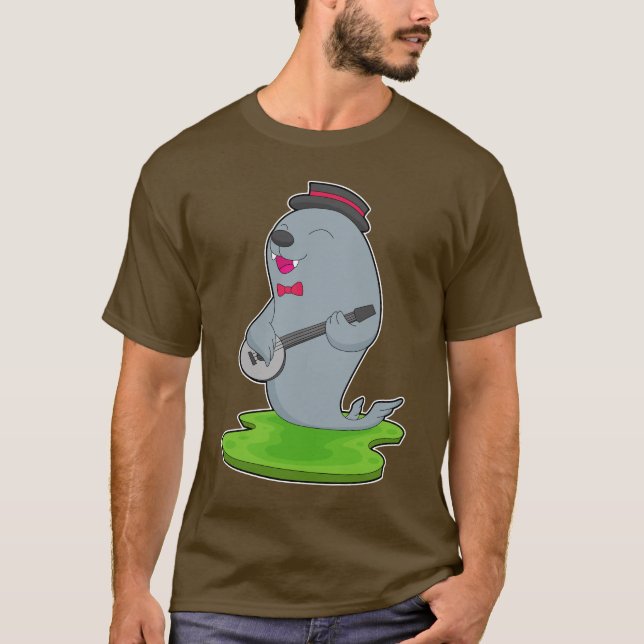 Camiseta Música de guitarra de música Seal (Anverso)
