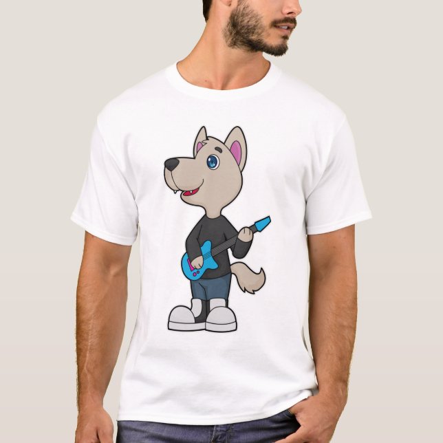 Camiseta Música De Guitarra De Perro (Anverso)