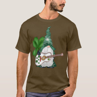 Camiseta Música de guitarra del día de San Patricio Gnomos 