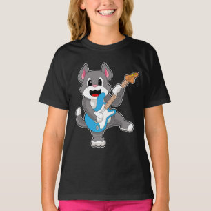 Camiseta Música de guitarra del gato