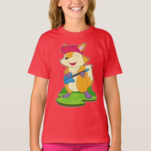 Camiseta Música de guitarra del músico Fox (Anverso)