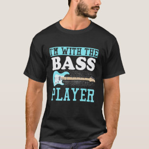 Camiseta Música de Guitarra Estoy Con El Bajista
