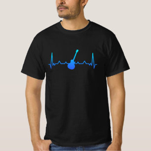 Camiseta Música de guitarra latido y regalo de Guitarismo a