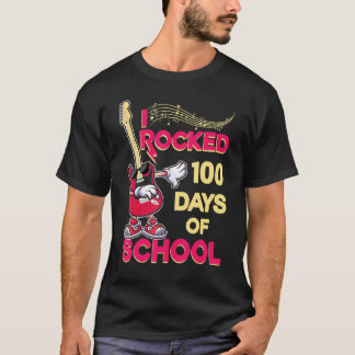 Camiseta Música de Guitarra Me Roca 100 Días de Escuela Pro