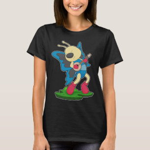 Camiseta Música de Guitarra Músico Mariposa
