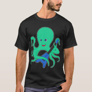 Camiseta Música de guitarra músico pulpo