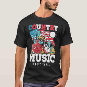 Camiseta música de guitarra músico ropa usa música country