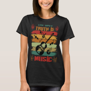 Camiseta música de guitarra sólo ropa de músico de verdad