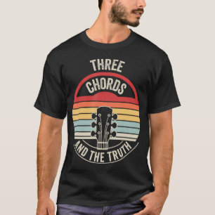 Camiseta Música de Guitarra Tres Acordes y la Verdad