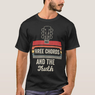 Camiseta Música de Guitarra Tres Acordes y la Verdad