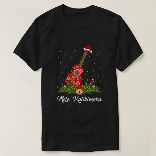 Camiseta Música de guitarra Ukulele hawaiano Mele Kalikimak (Diseño del anverso)