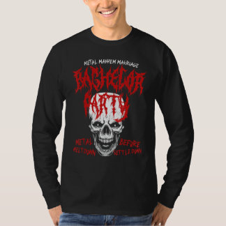 Camiseta Música de Heavy Metal Fiesta de Soltero Cráneo