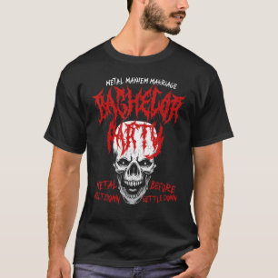Camiseta Música de Heavy Metal Fiesta de Soltero Cráneo