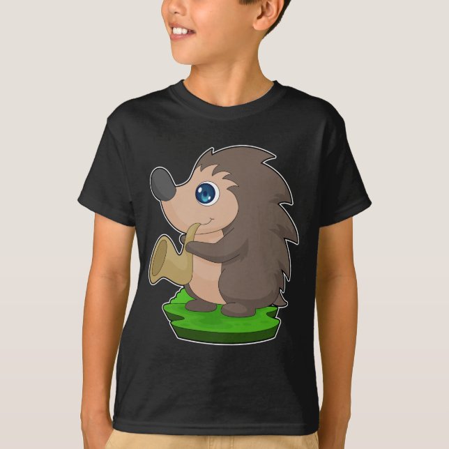 Camiseta Música De Hedgehog Música Saxofónica (Anverso)
